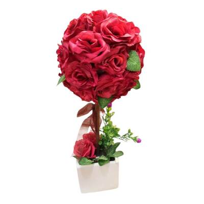 Süni qizilgül, dibçəkdə - Gallery Gifts & Flowers